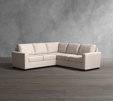 SoMa Fremont Square Arm Upholstered 3-Piece L-Shaped Corner Sectional, Polyester Wrapped Cushions, Performance Everydaysuede(TM) Stone - Image 2