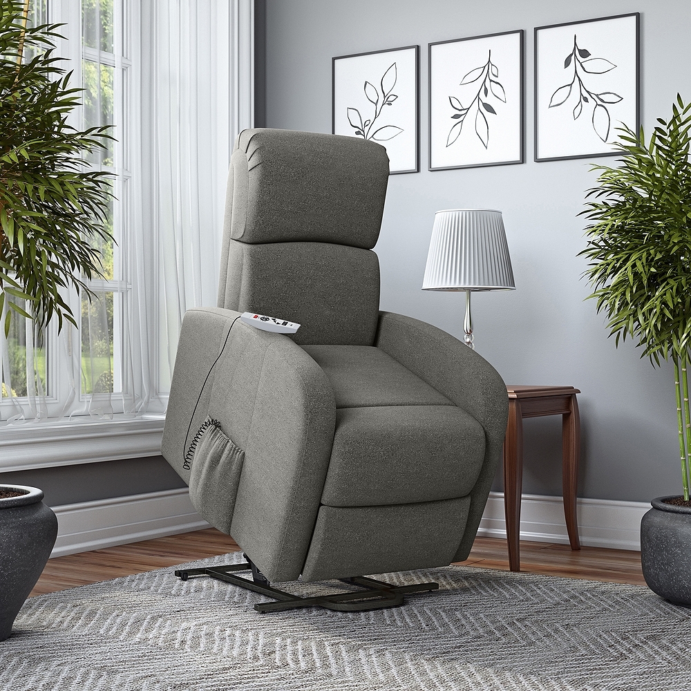 ProLounger Recline Lift Chair with Heat Massage in Pewter - Style # 93N58 - Image 0