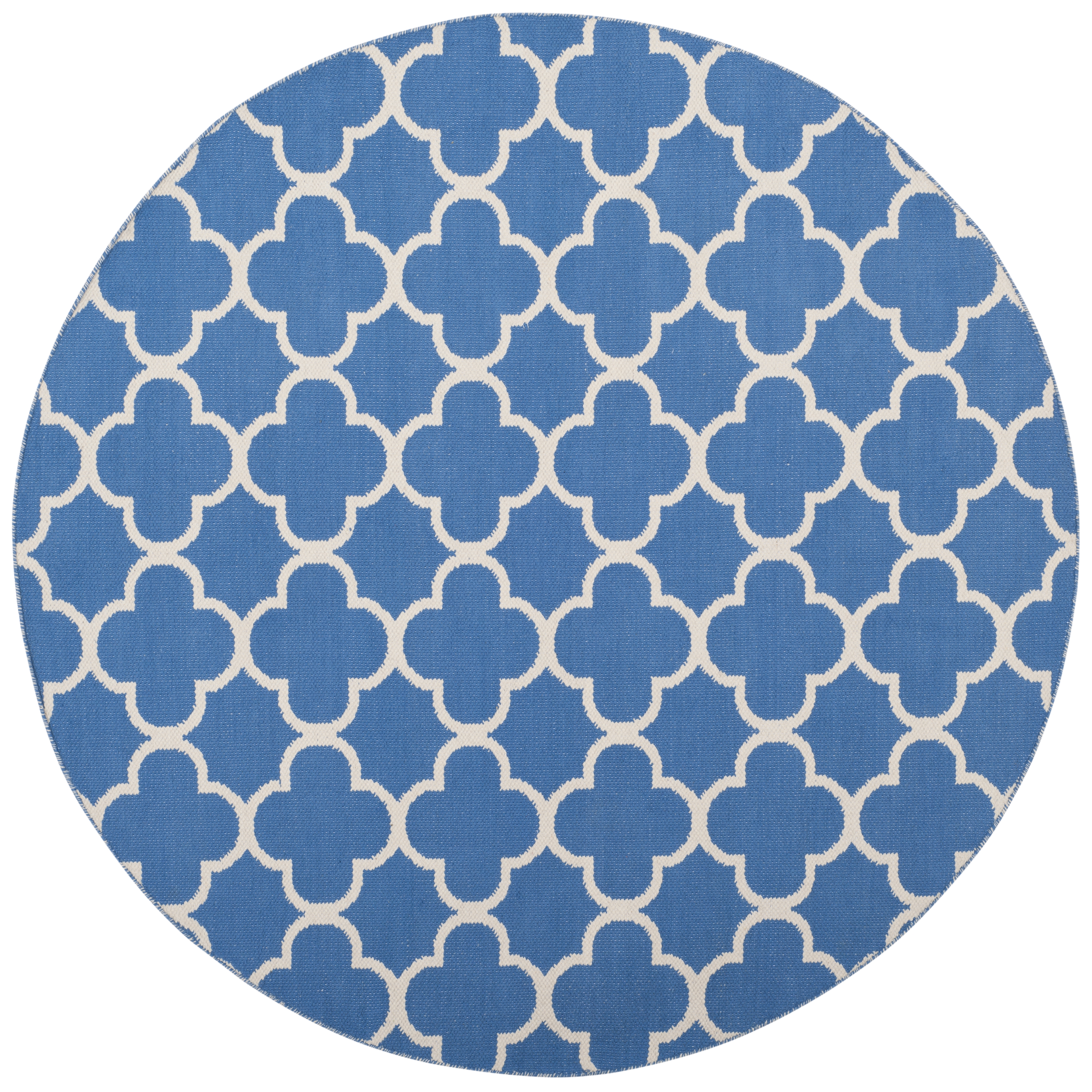 Arlo Home Hand Woven Area Rug, MTK725C, Blue/Ivory,  6' X 6' Round - Image 0