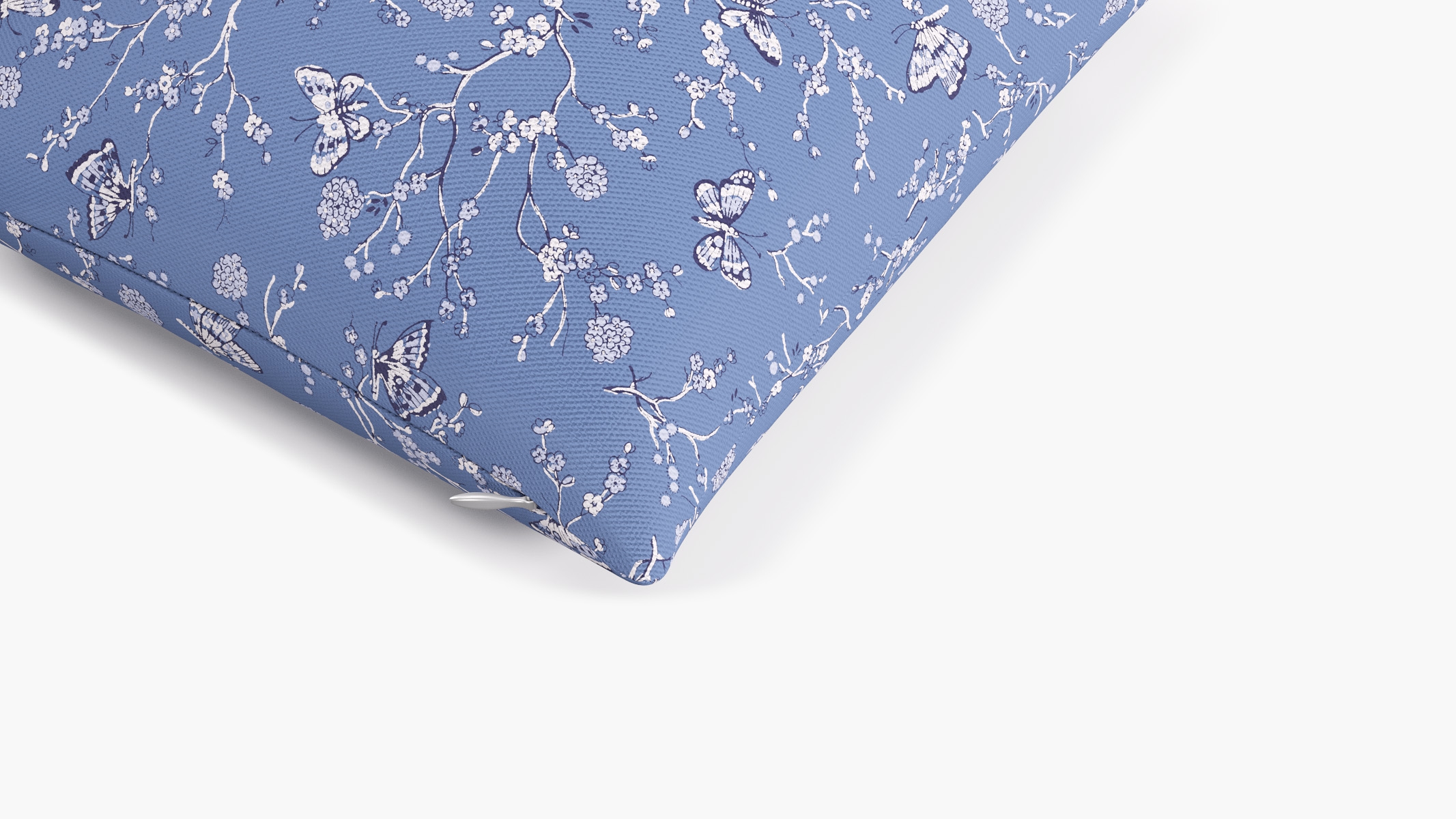 Throw Pillow 16", Blue Mariposa, 16" x 16" - Image 1