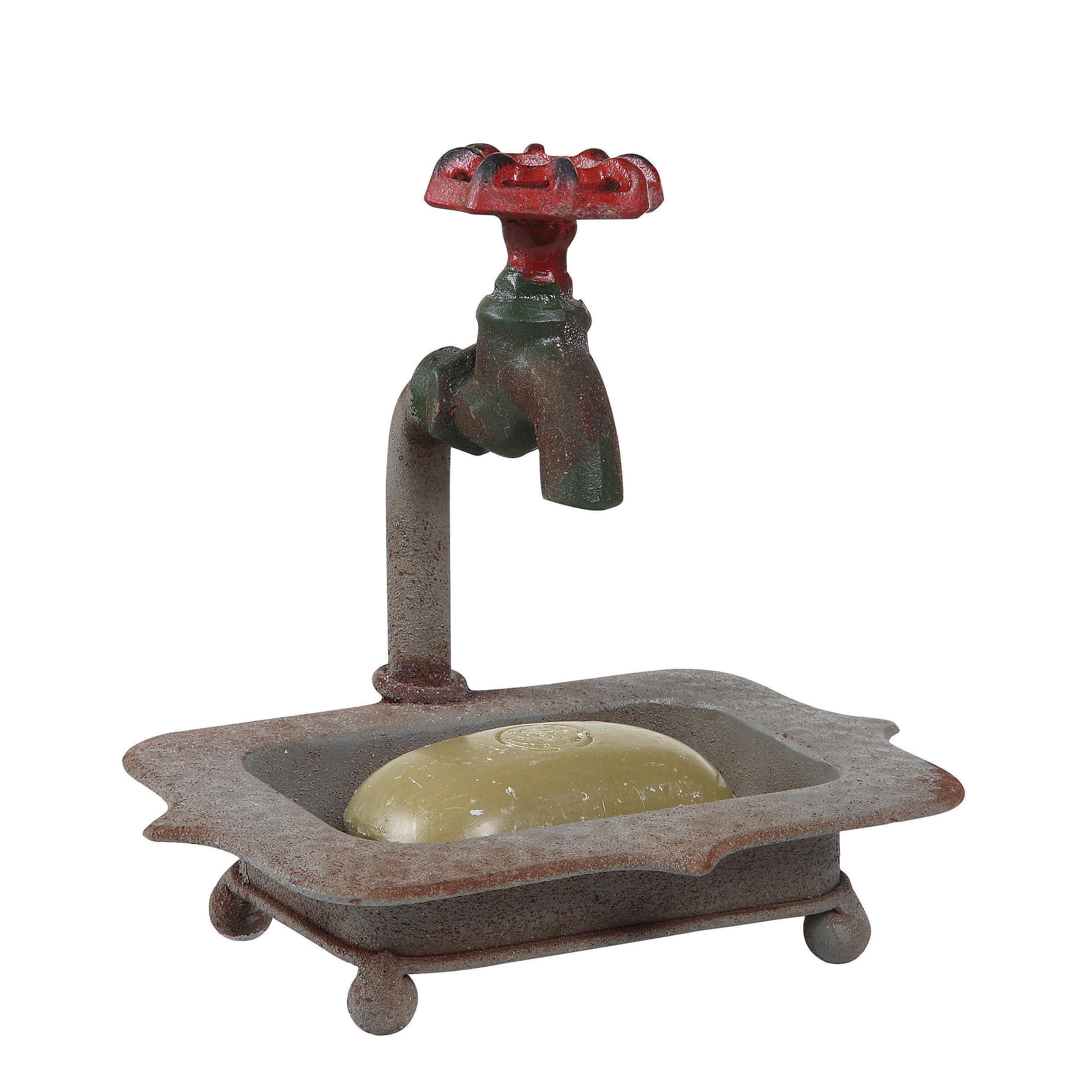 Rustic Metal Soap Dish with Faucet - Image 0