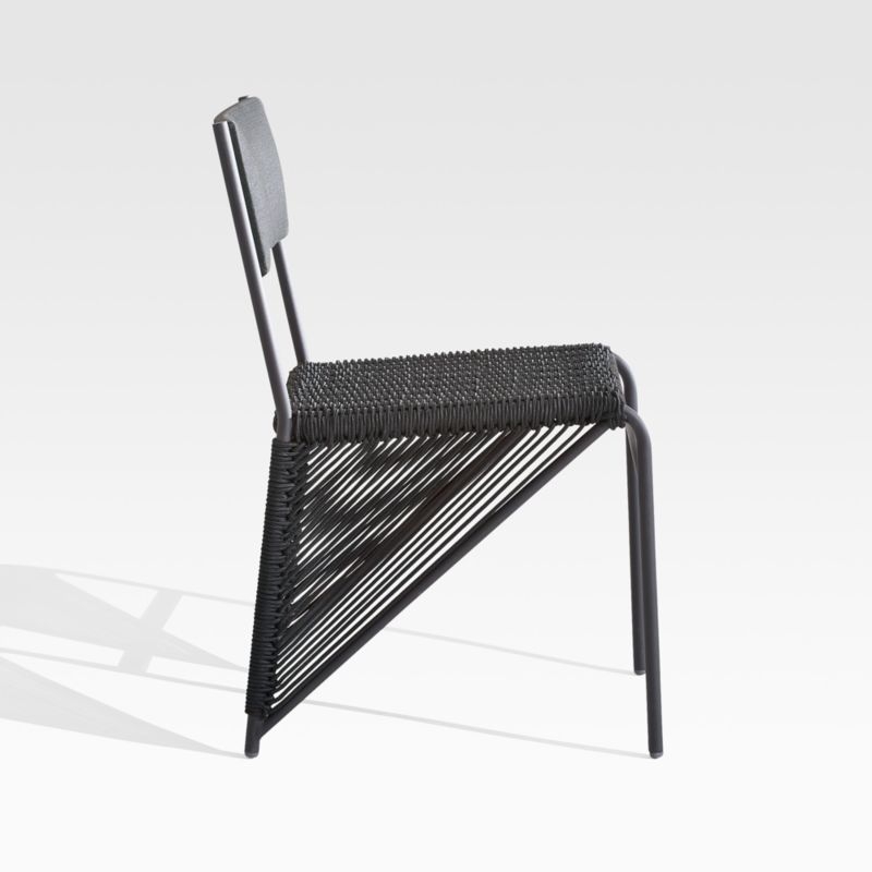 Dorado Black Small Space Outdoor Dining Chair - Image 1