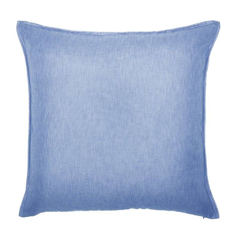 TOSS by Daniel Stuart Studio Feathers Throw Pillow Color: Blue Jean - Image 0