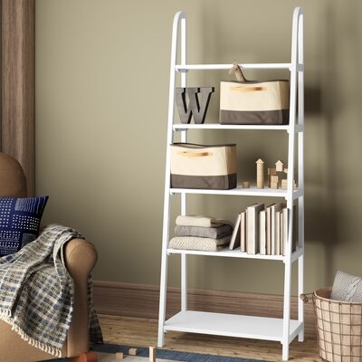 Lidio 72.2" H x 28" W Solid Wood Ladder Bookcase - Image 0