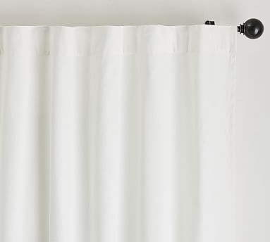 Broadway Pole-Pocket Curtain, Set of 2, 84", Ivory - Image 1
