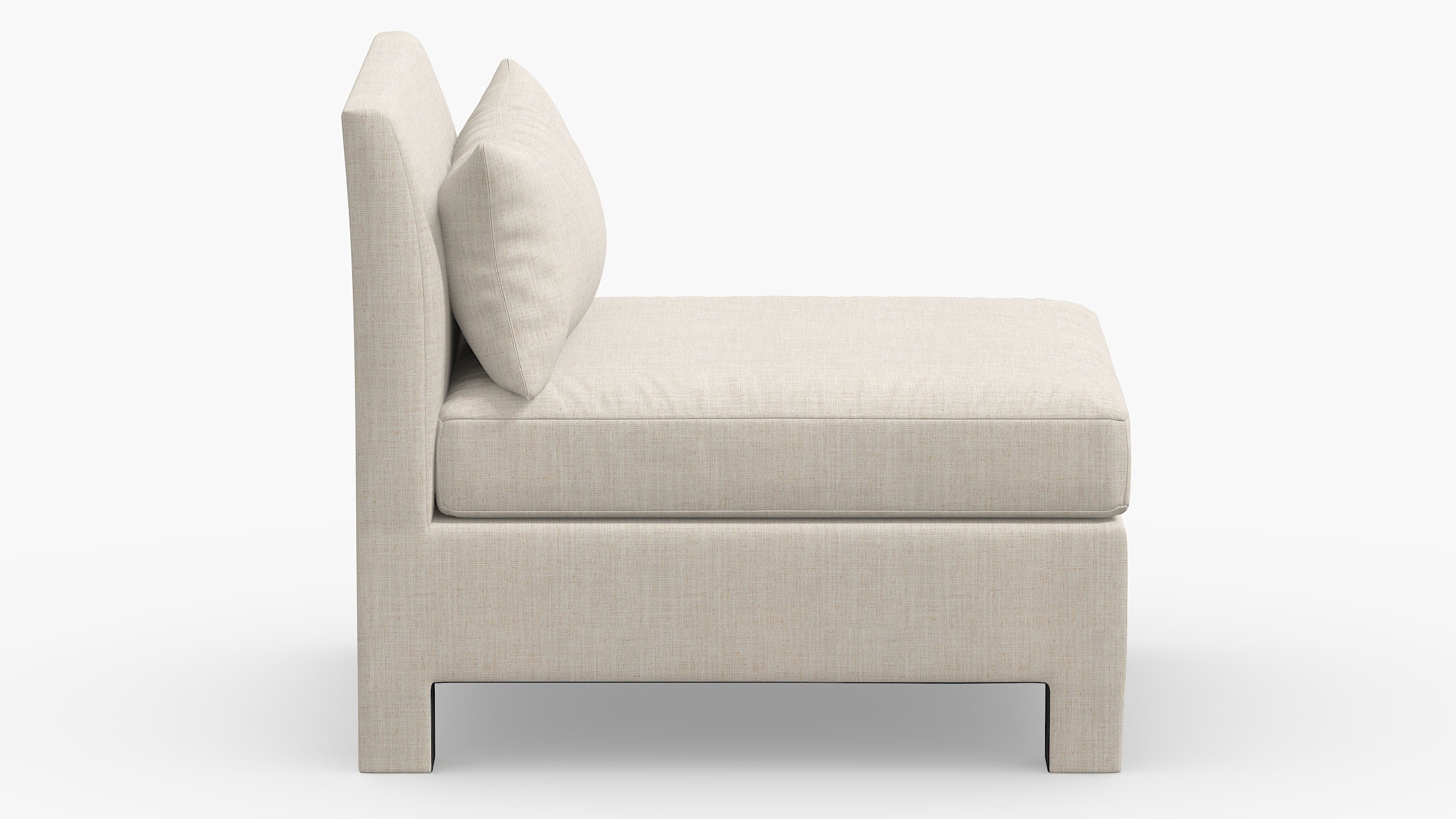 Modern Slipper Chair, Talc Everyday Linen - Image 2