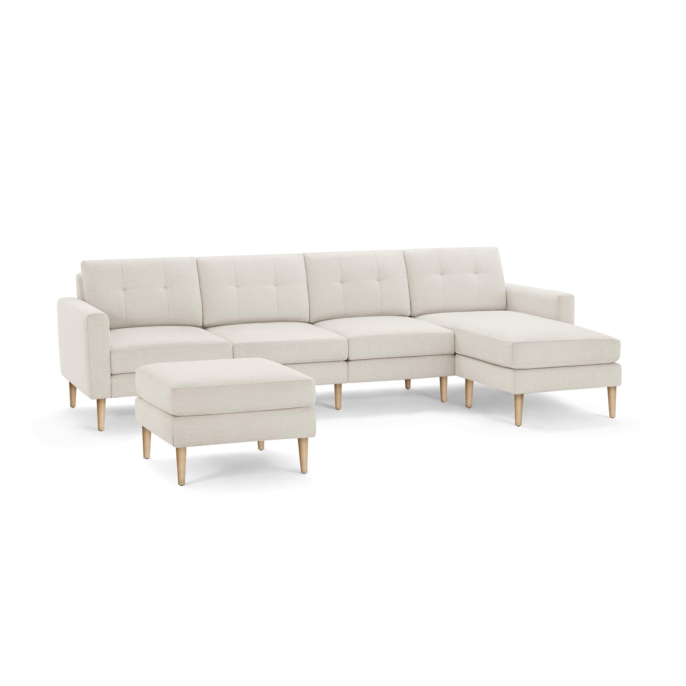 Burrow Nomad King Sectional Sofa and Ottoman, Leg Finish: OakLegs - Image 0