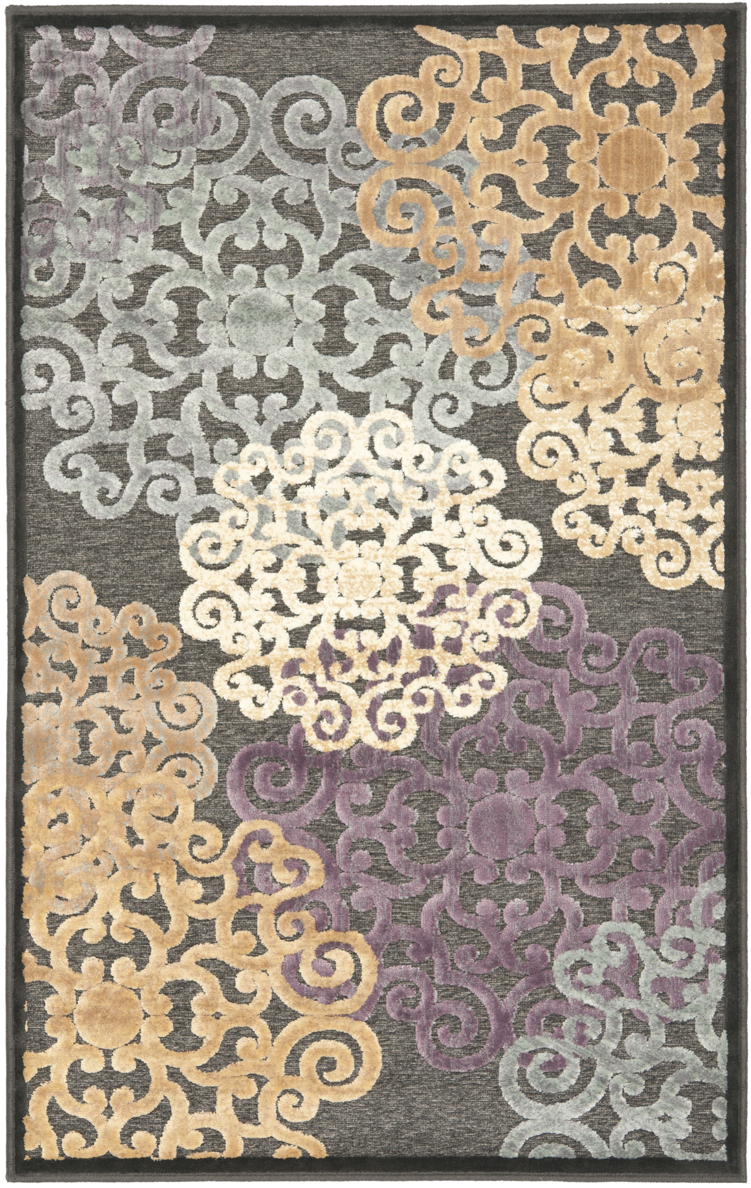 Arlo Home Woven Area Rug, PAR102-330, Charcoal/Multi,  2' 7" X 4' - Image 0