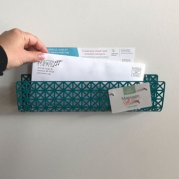 Perforated Steel Mail Holder, White - Image 2