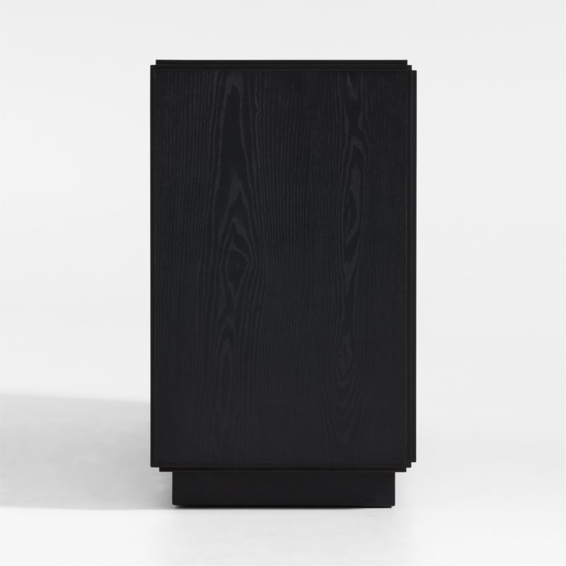 Roseau 69" Charcoal Black Wood Credenza - Image 4