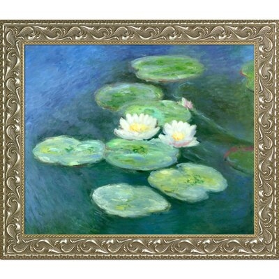 Water Lilies, Evening by Claude Monet Framed Painting - Image 0