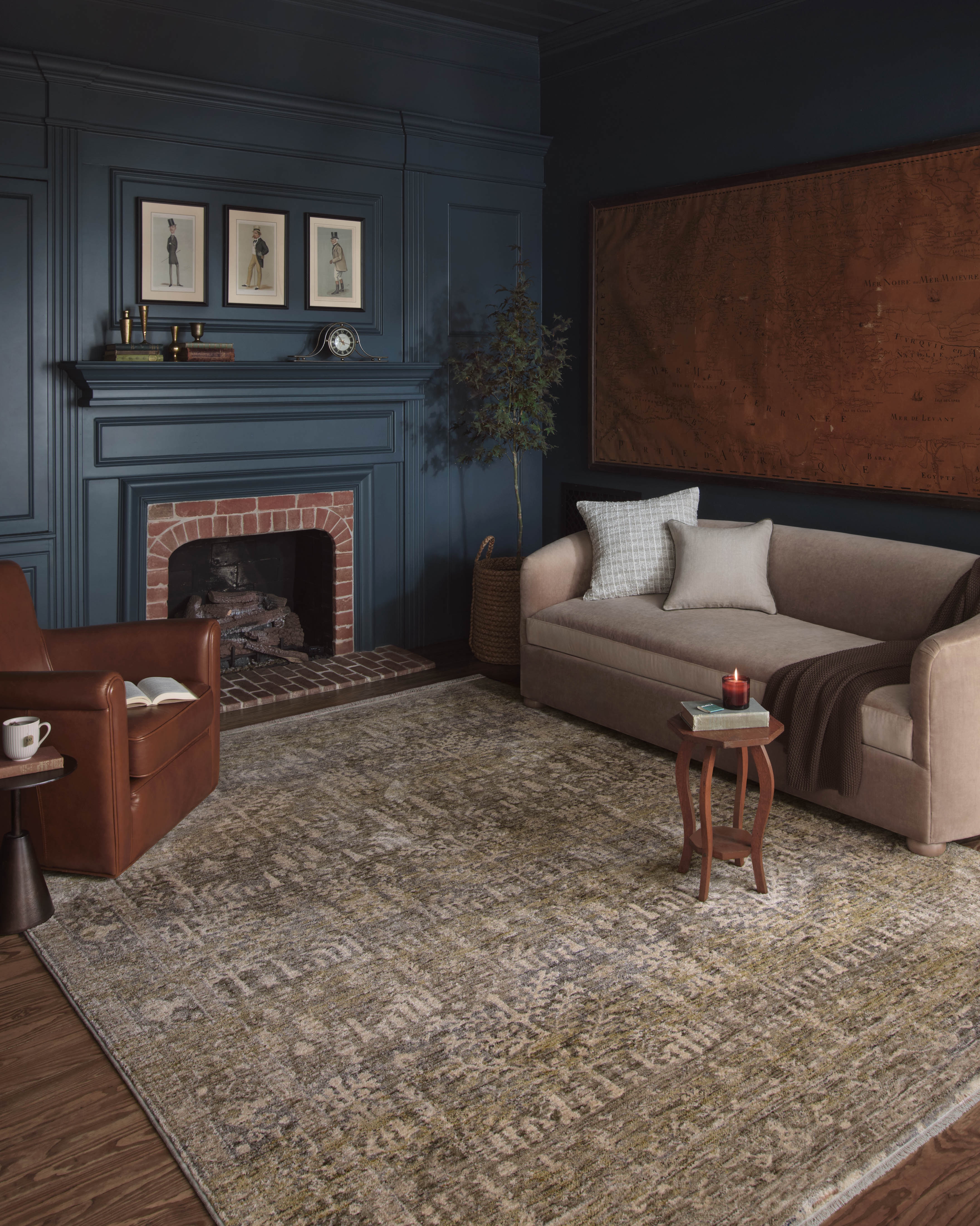 Magnolia Home by Joanna Gaines x Loloi Junie Moss / Natural 9'-6" x 9'-6" Round - Image 1