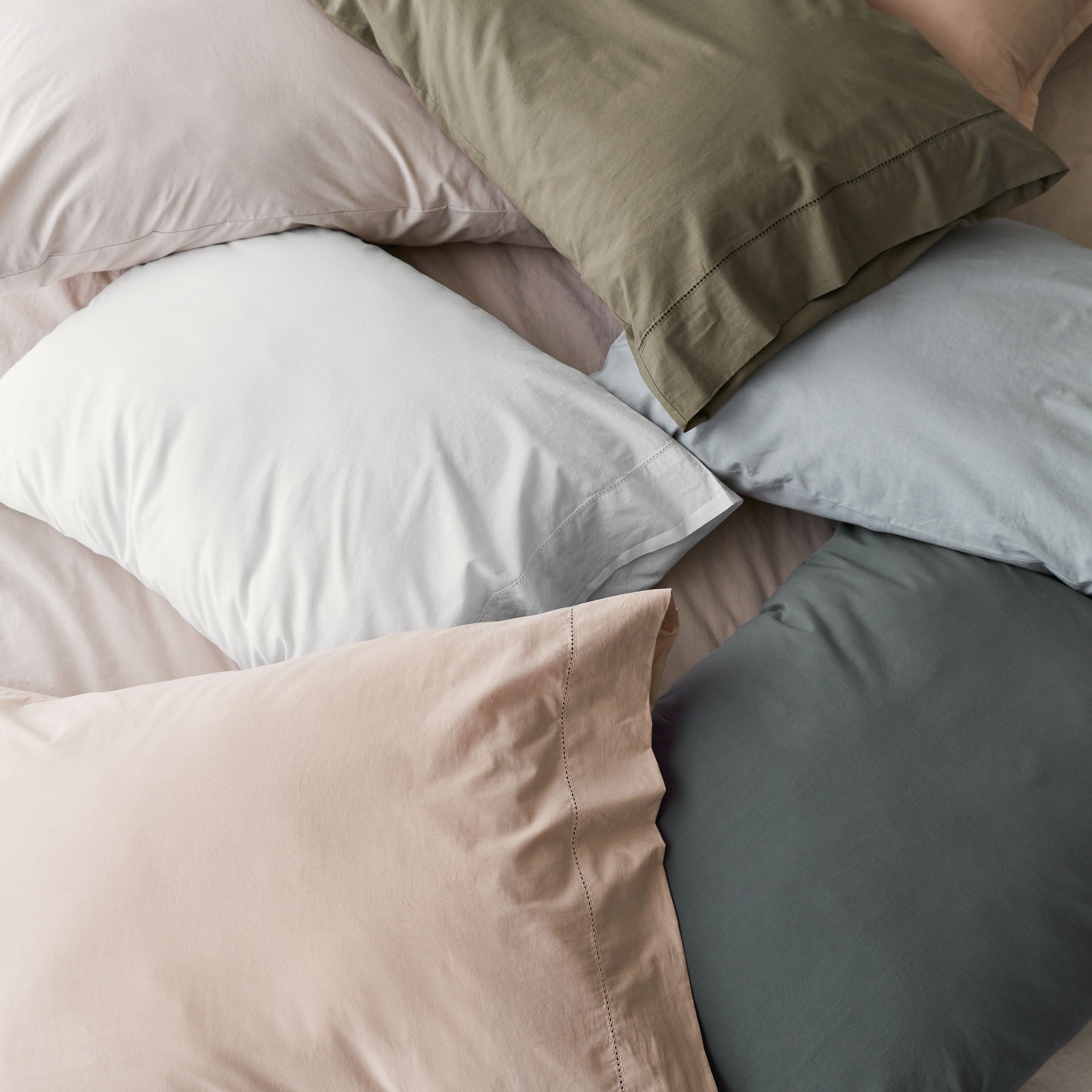 The Citizenry Organic Stonewashed Percale Pillowcases | Standard | Grey - Image 6