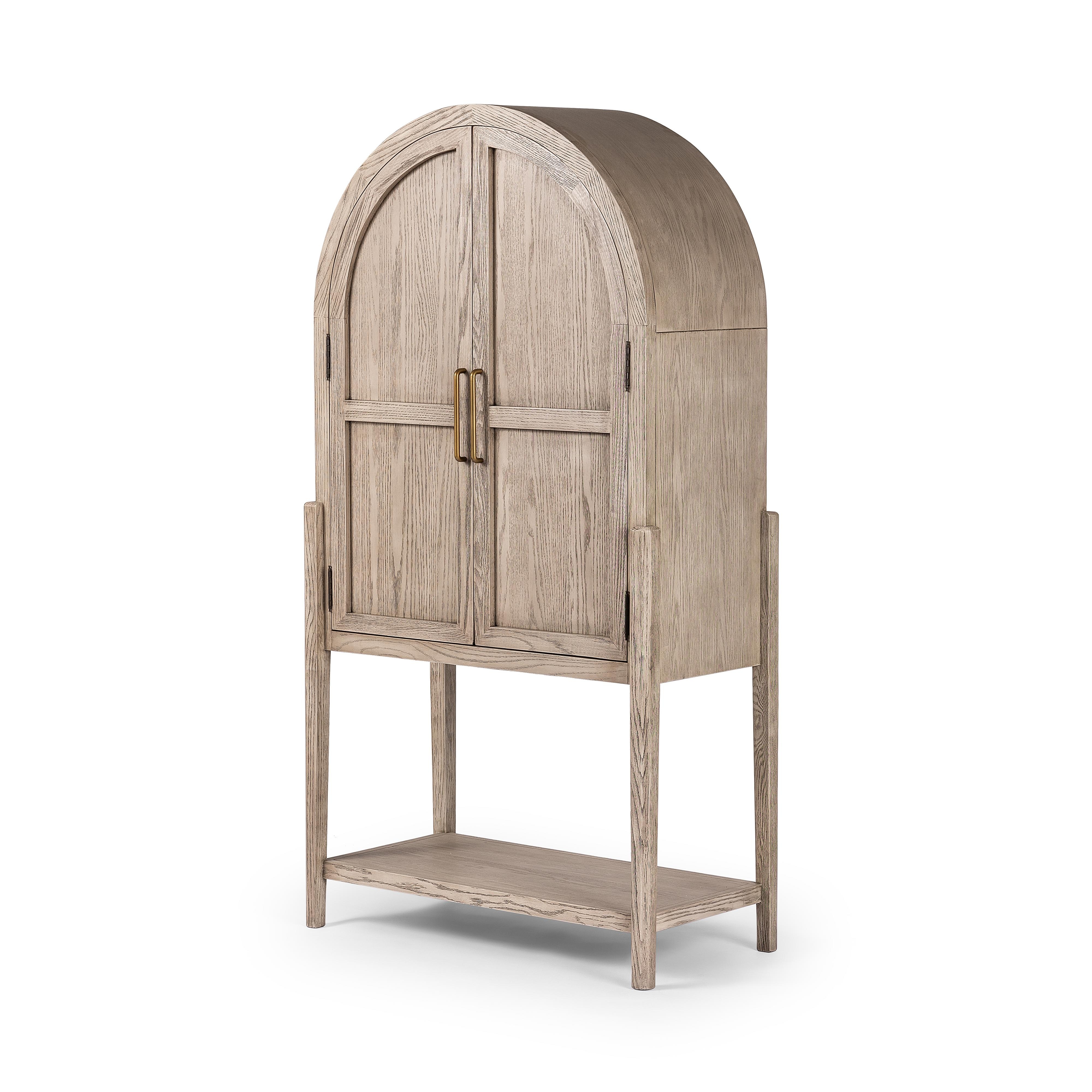 Tolle Bar Cabinet - Rustic White Solid - Image 0
