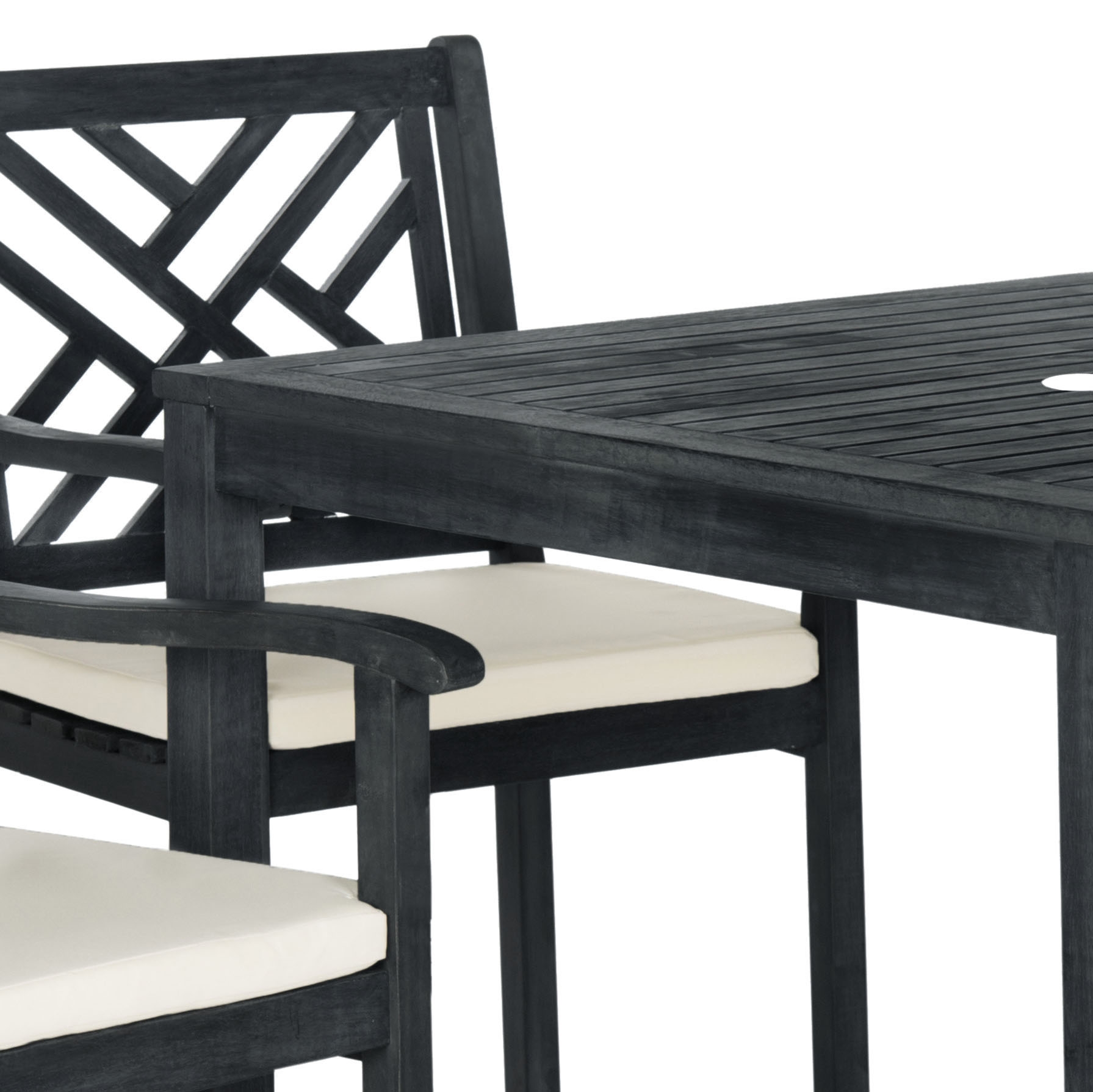 Bradbury 5 Piece Dining Set - Dark Slate Grey/Beige - Safavieh - Image 3