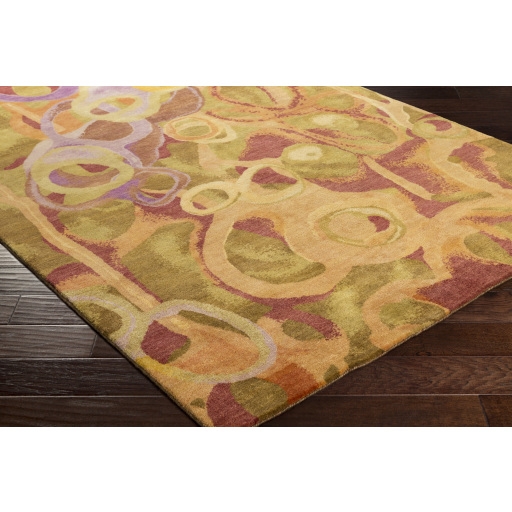 Brought to Light Orange Indoor 2' x 3' Handmade Rug - Image 1