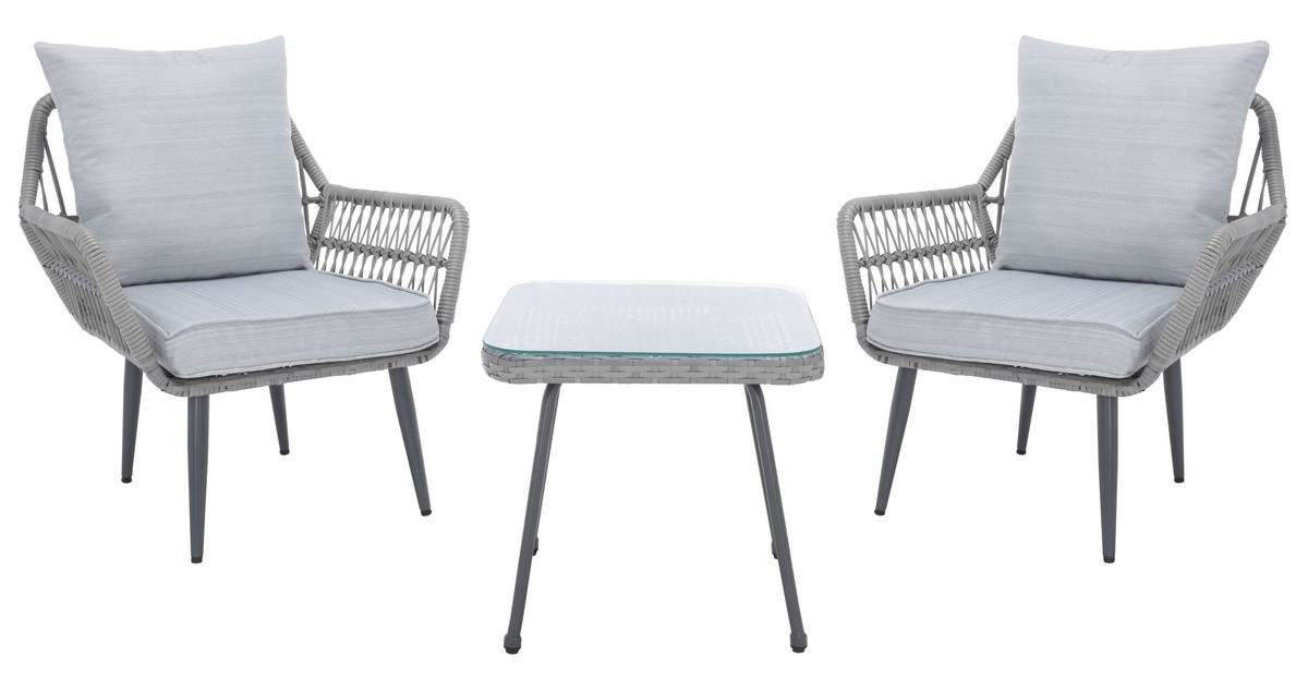 Londyn 3 Pc Lounge Set - Grey - Safavieh - Image 0