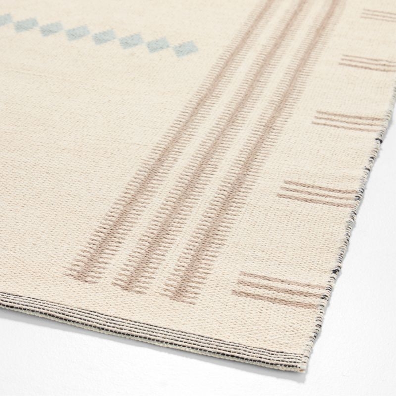 Mirror Pattern Mist Blue Chenille Kids Area Rug 5'x8' - Image 1