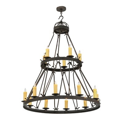 Ethelinda 15 - Light Candle Style Tiered Chandelier - Image 0