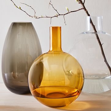 Foundations Glass Tapered Vase, Golden Oak, 9" - Image 3