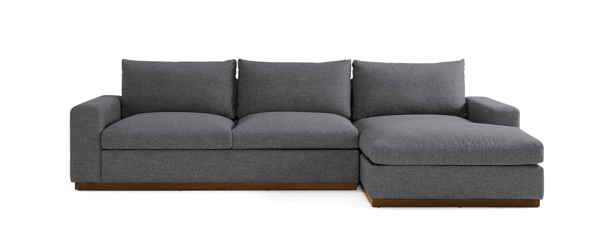 Gray Holt Mid Century Modern Sectional with Storage - Essence Ash - Mocha - Right - Image 0