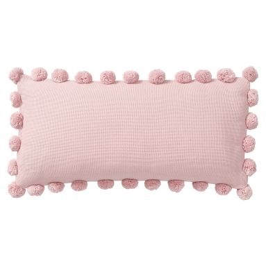 Pom Pom Organic Pillow Cover + Insert, Quartz Blush - Image 4