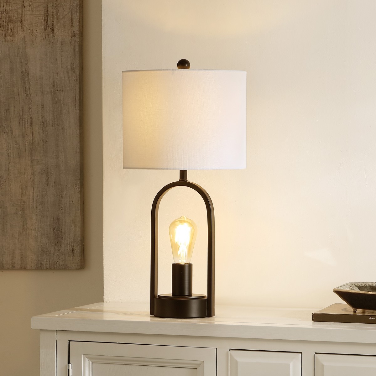 Faust 20.5 Inch Table Lamp - Black - Safavieh - Image 2