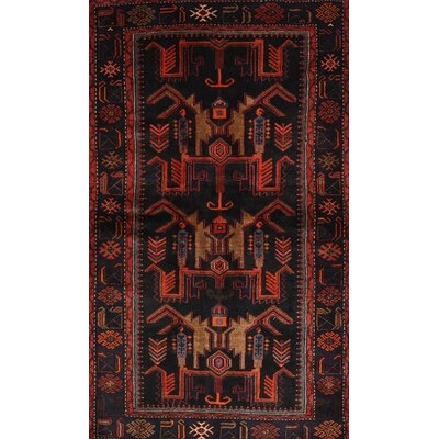 Oh Oriental Machine Made Power Loom Wool/Polyester Black/Red/Beige Area Rug - Image 0