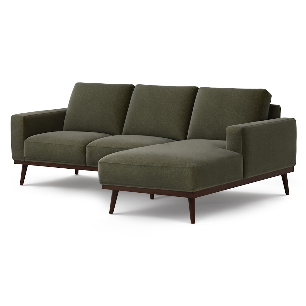 Rhett 93" Right Chaise Sectional - Felted Green - Image 0
