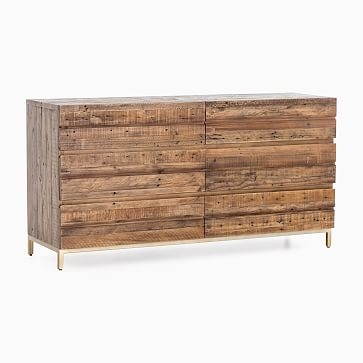Reclaimed Wood + Iron Base 6-Drawer Dresser - Image 1