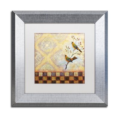 'Birds and Tiles' by Rachel Paxton Framed Painting Print - Image 0