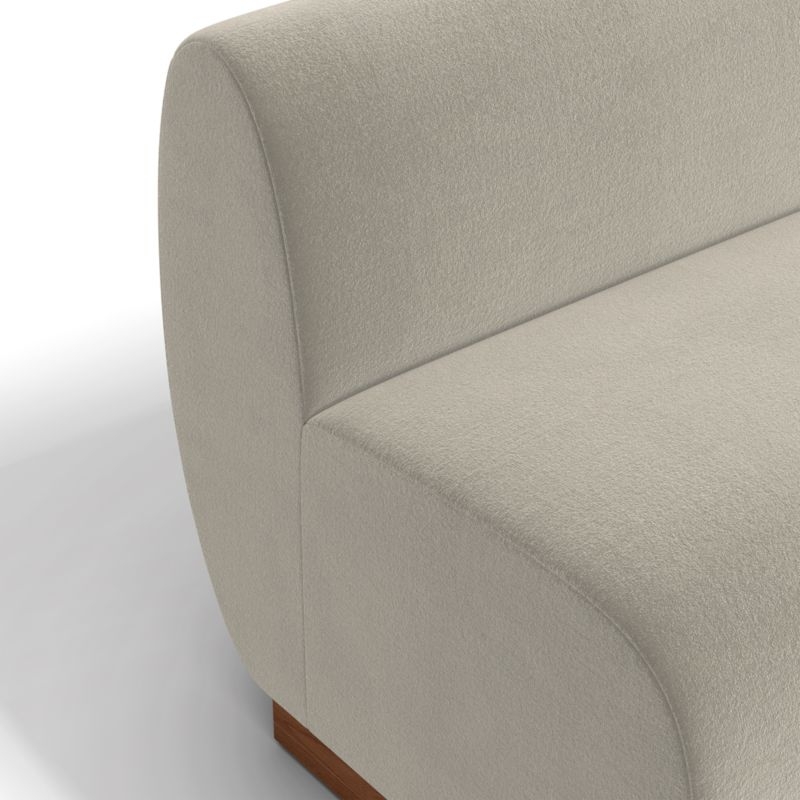 Leandro Tan Brown Double L-Shaped Loveseat Dining Banquette with Rounded Corner - Image 1