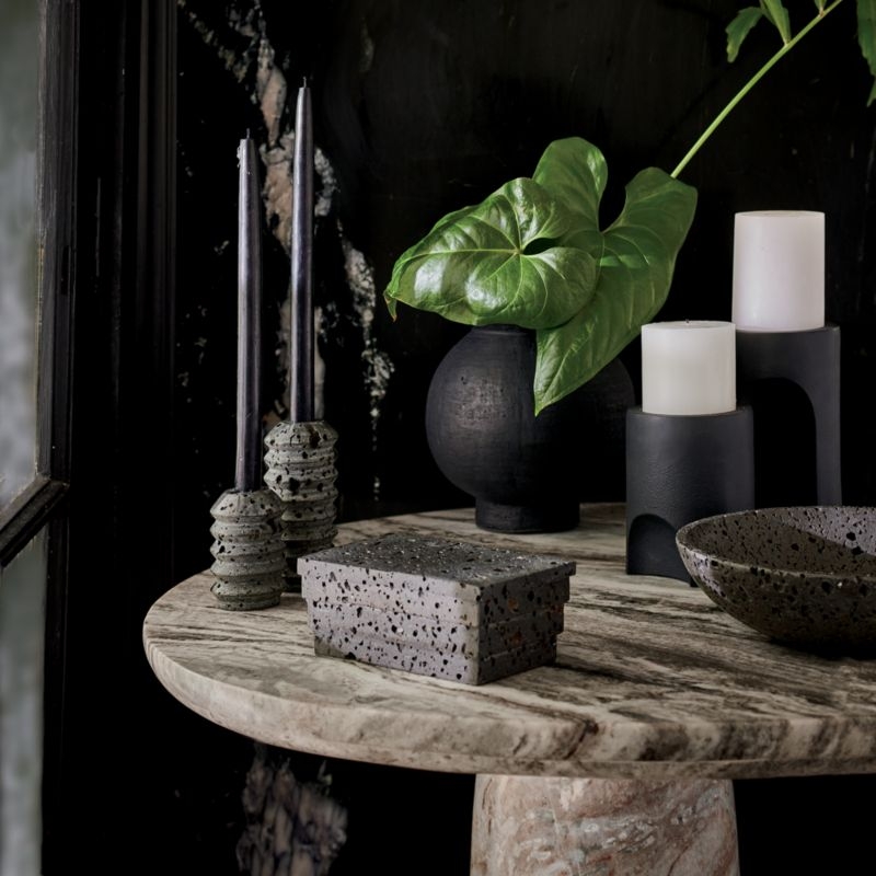 Carbon Black Travertine Bowl - Image 3