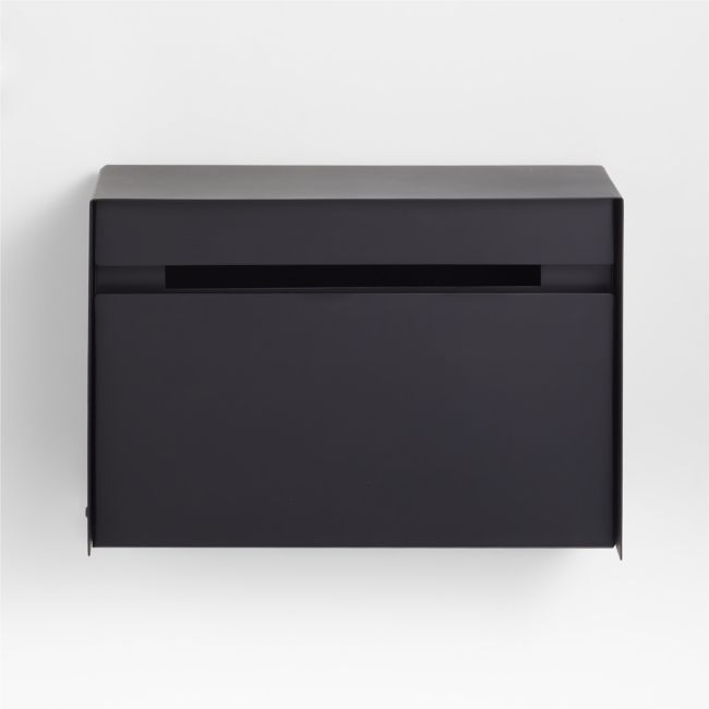 Black-Coated Modern Wall-Mount Mailbox - Image 0