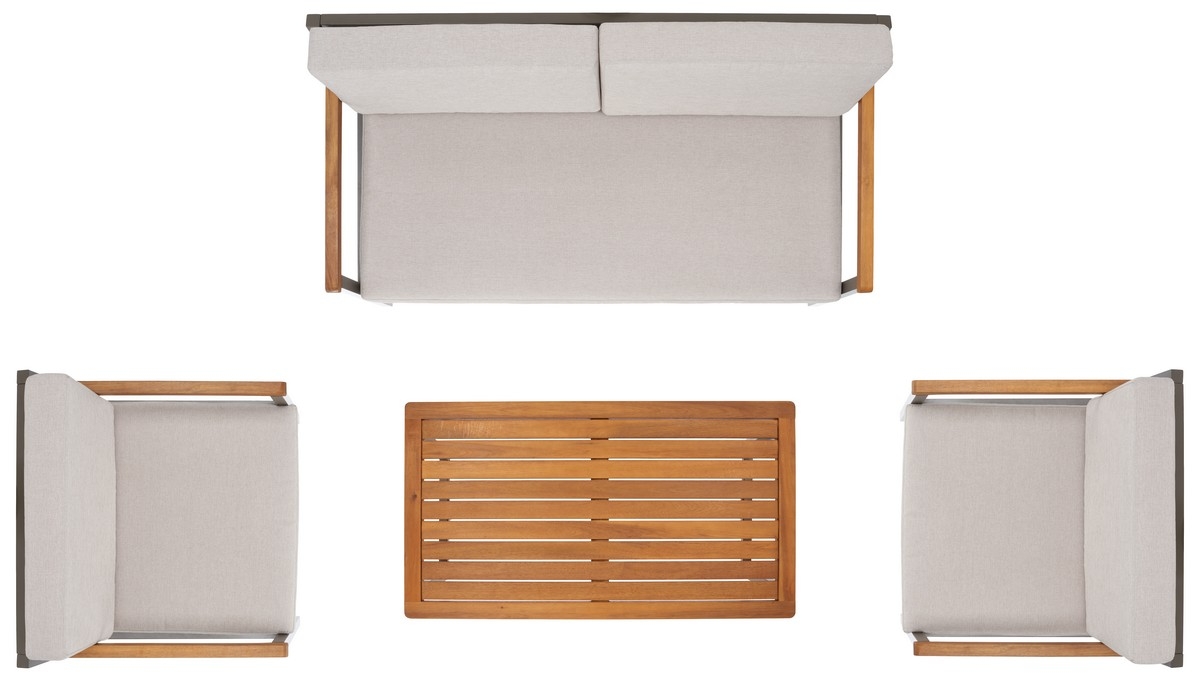 Randolph 4 Pc Living Set - Grey/Light Grey - Safavieh - Image 7