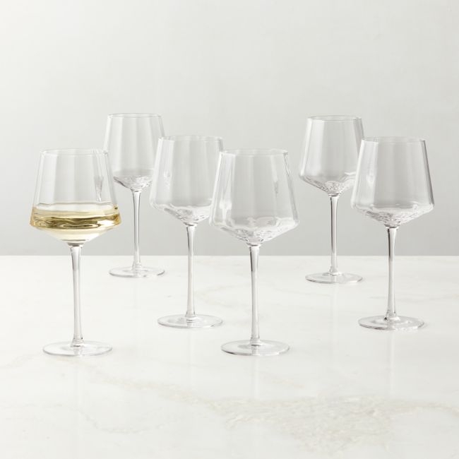 Muse Optic Fluted White Wine Glasses Set of 6 - Image 0