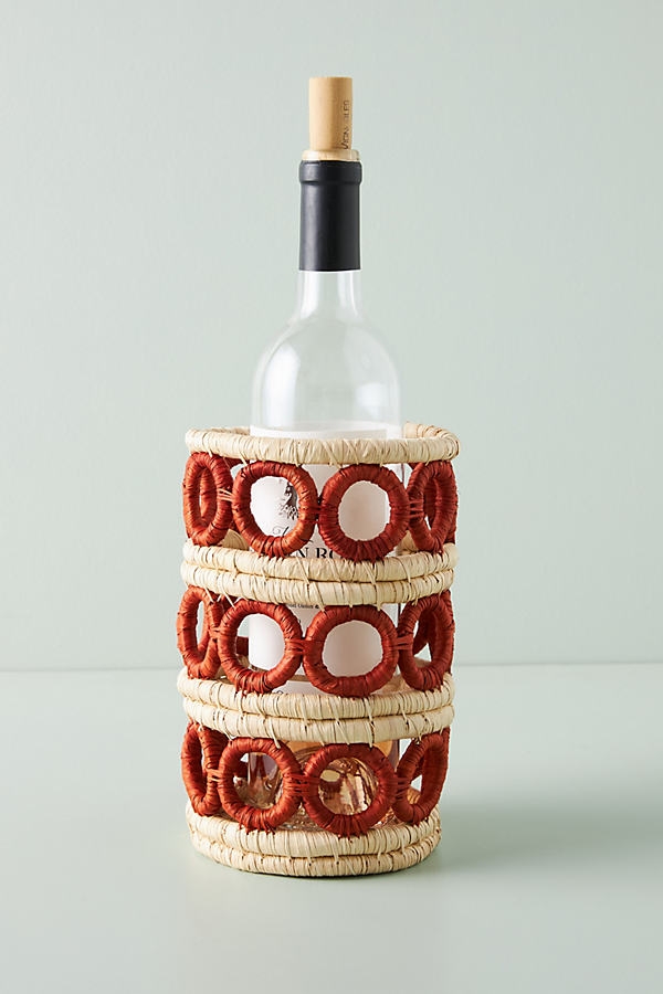 Abachi Wine Bottle Holder By Anthropologie in Brown - Image 0