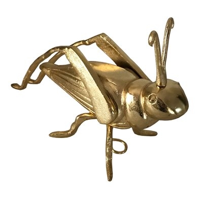 Semund Decorative Grasshopper Statuette in Gold - Image 0