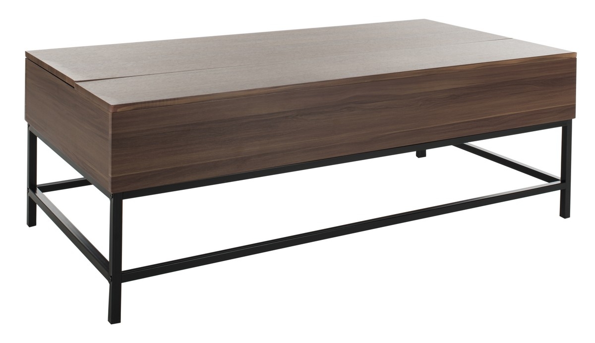 Gina Lift-Top Coffee Table - Dark Oak/Black - Safavieh - Image 2