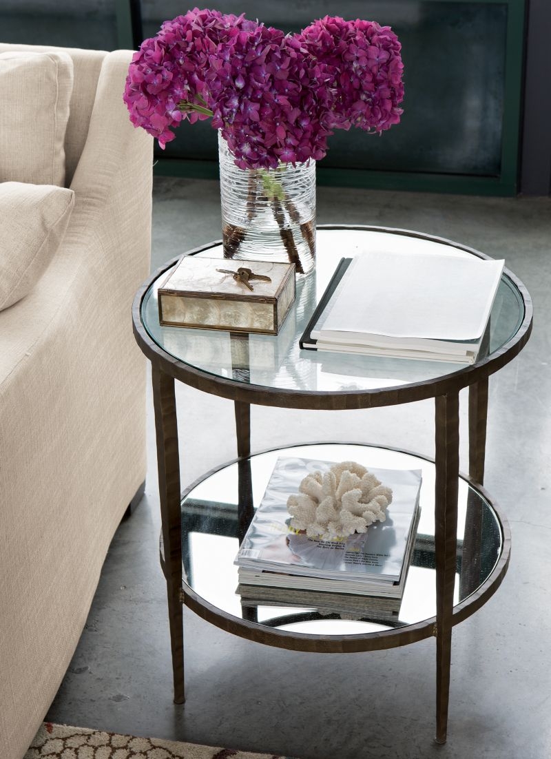 Clairemont Round Side Table with Shelf - Image 3