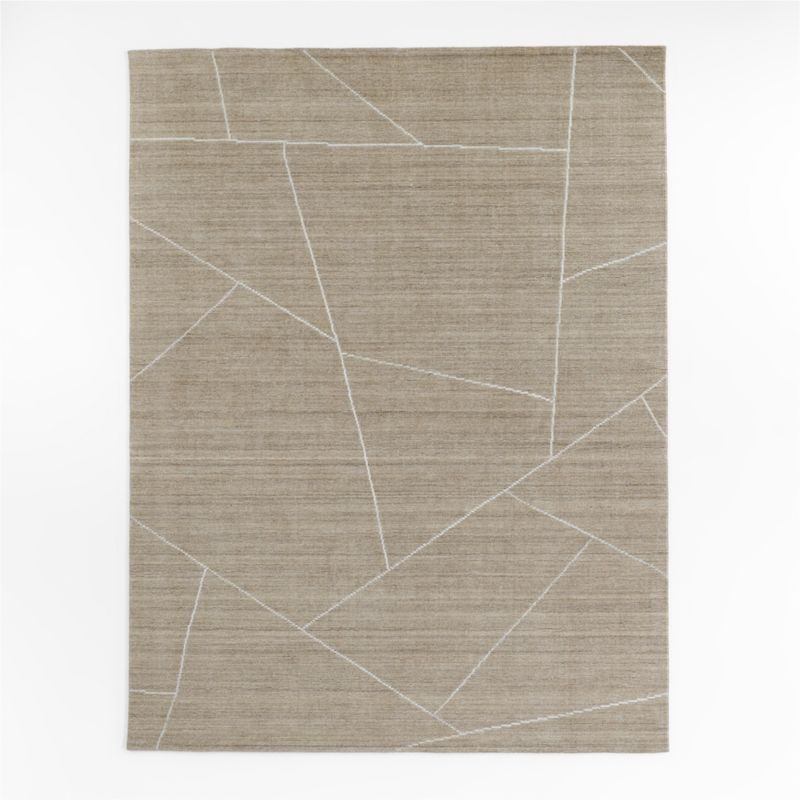 Teramo Performance Handwoven Abstract Taupe Area Rug 12'x15' - Image 2