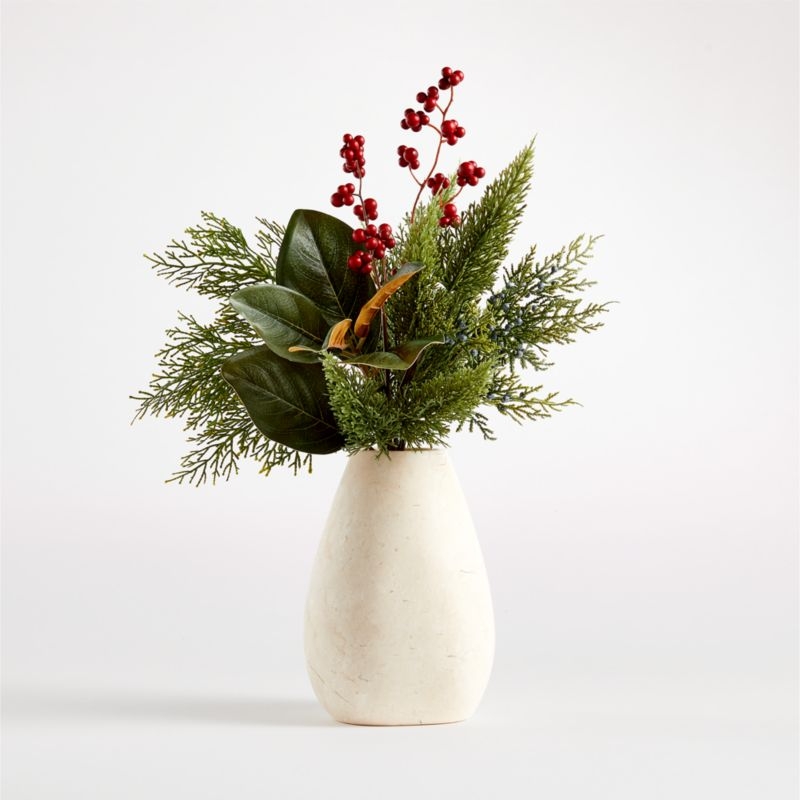 Faux Cypress and Berry Leaf Bunch 19" - Image 2