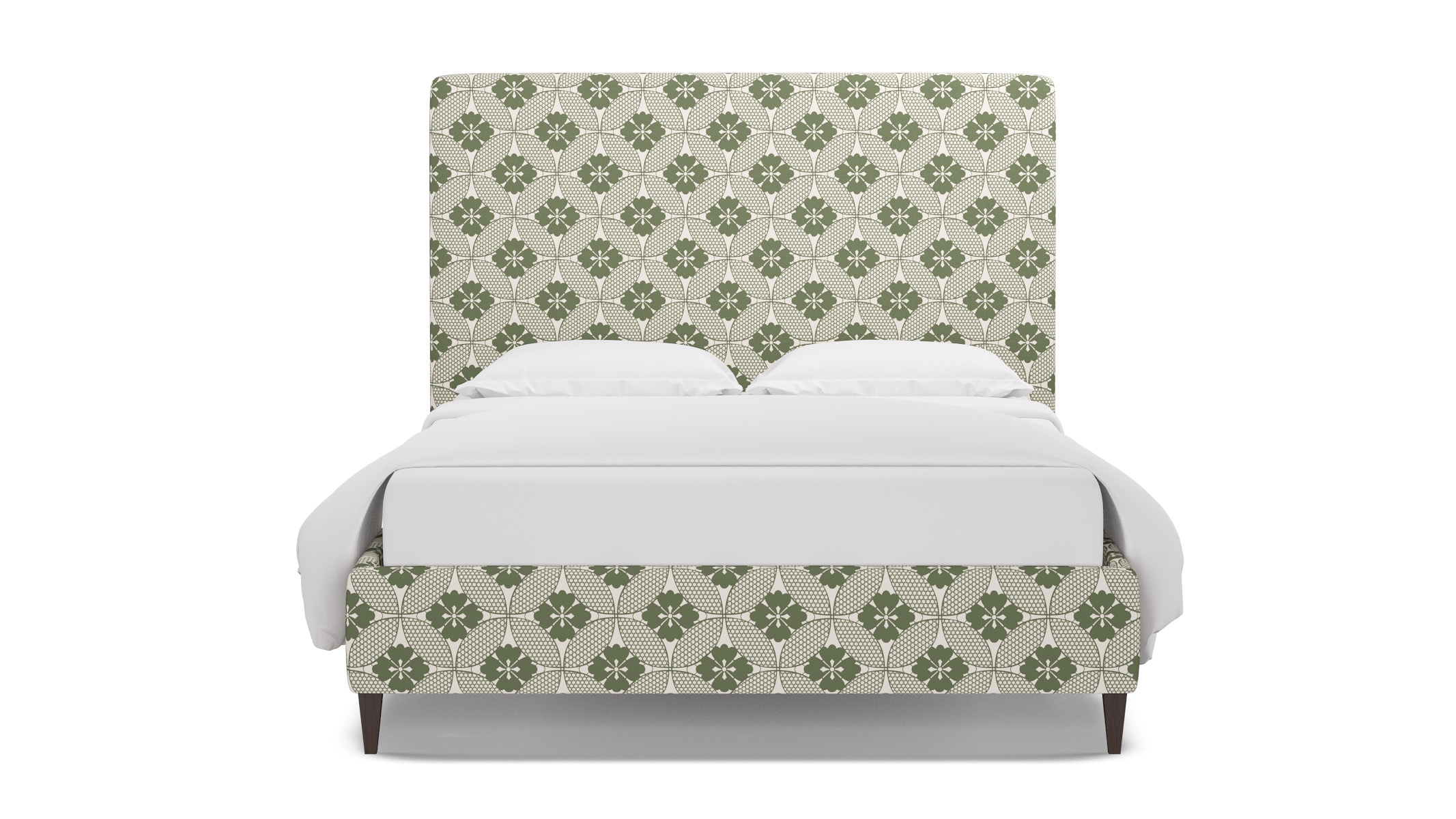 Classic Bed, Sage Solaire, Espresso Square Tapered Leg, King - Image 0