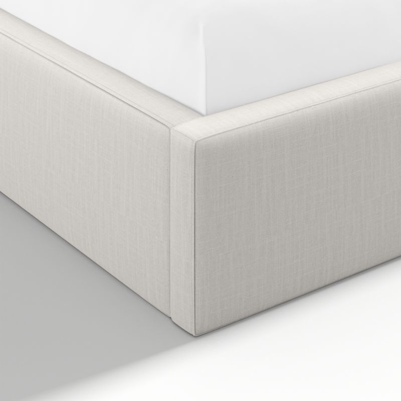 Arden Ivory Upholstered Queen Bed with 60" Headboard - Image 1