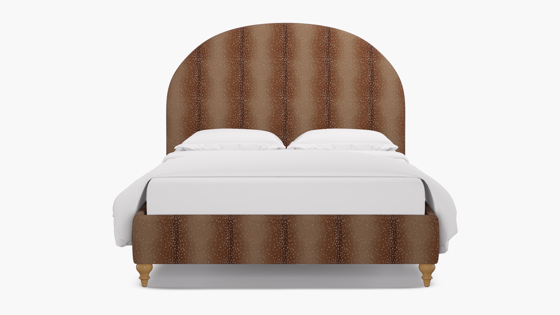 Demilune Bed, Antelope, Natural Traditional Turned Leg, Twin - Image 0