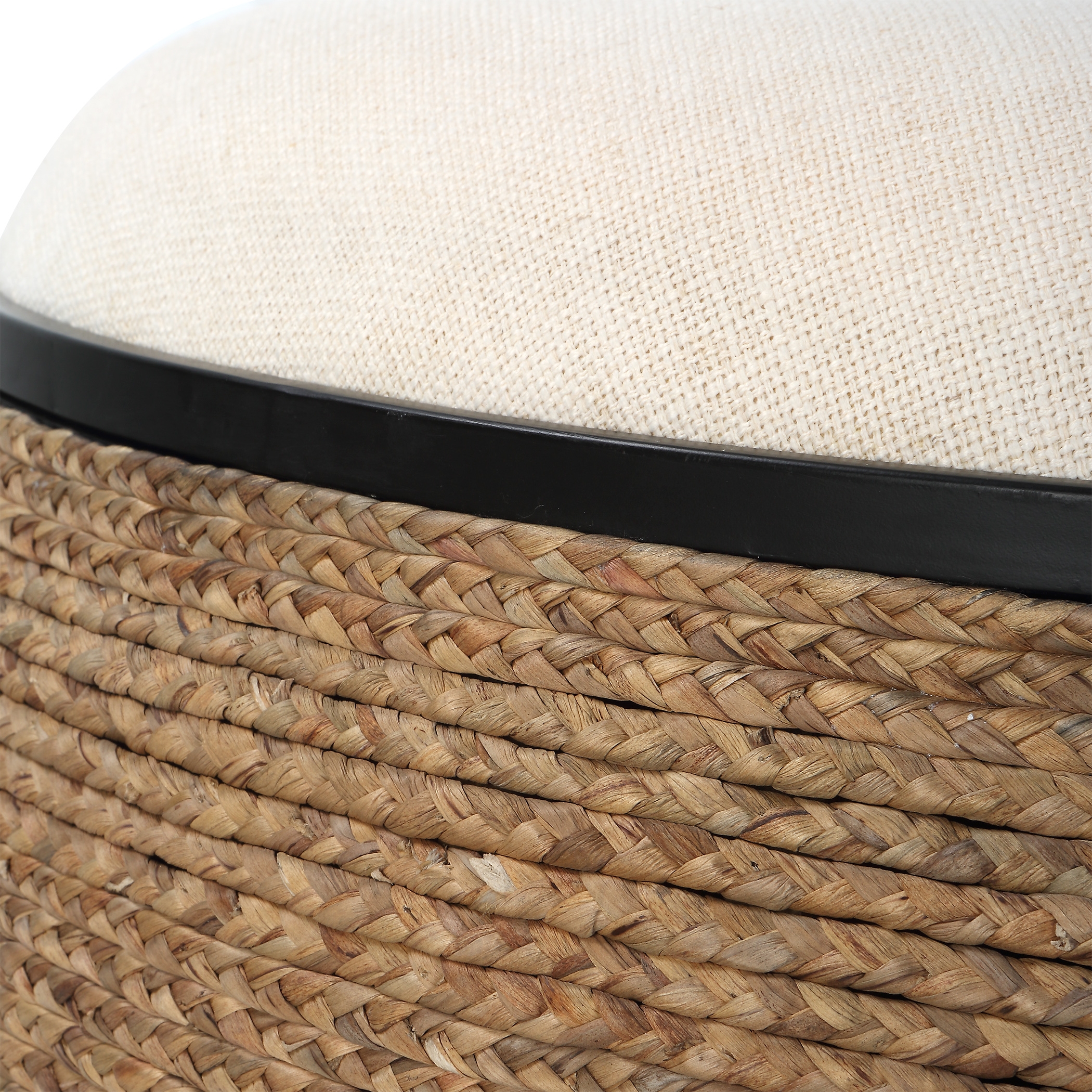 Island Straw Storage Ottoman / Coffee Table - Image 3