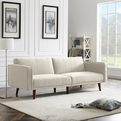 Rosehill 85.43" Wide Square Arm Convertible Sofa - Image 0