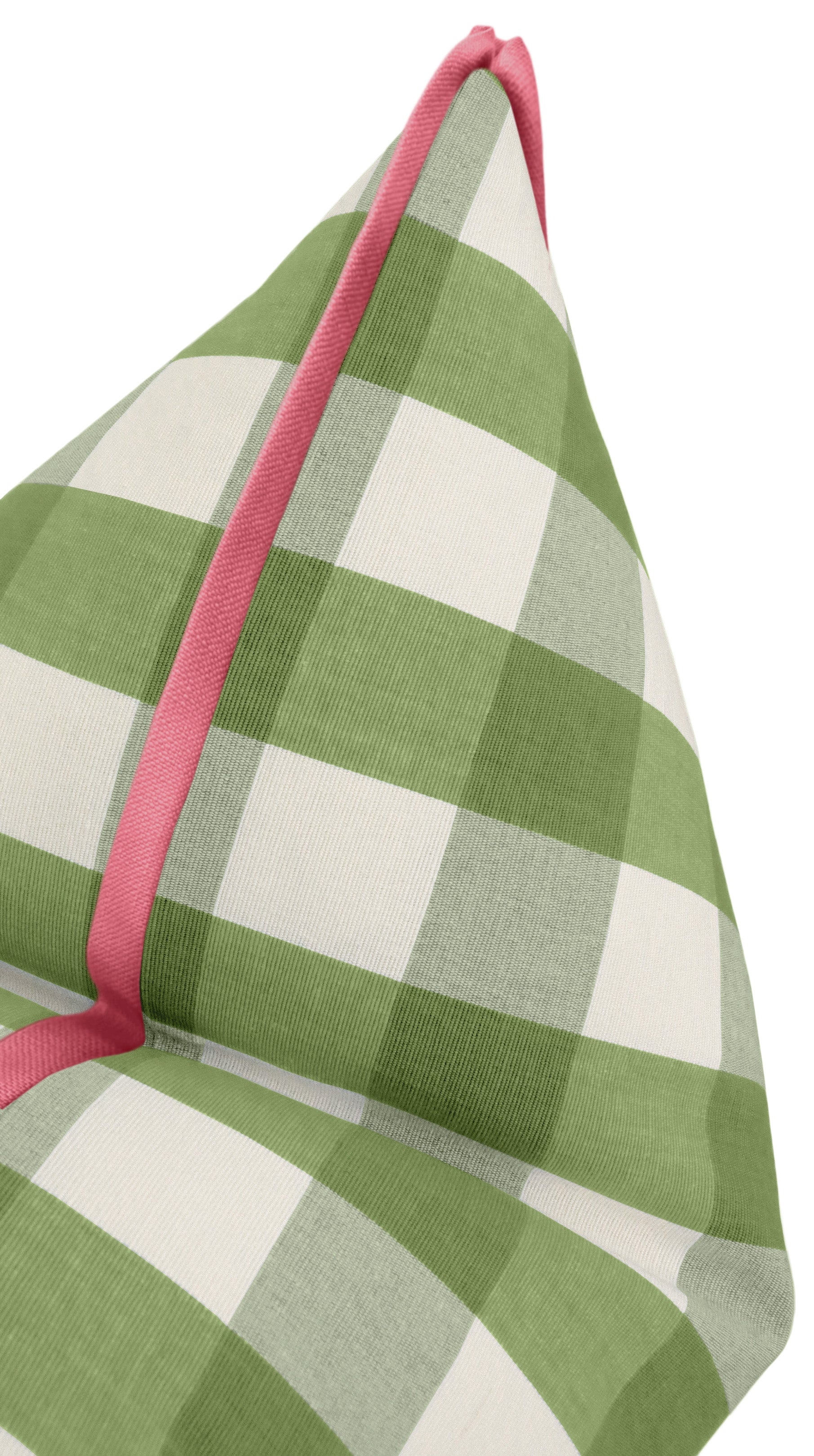 CHARLESTON CHECK // CLOVER | LDC - LITTLE LUMBAR 12" X 18" / BUTTERFLY FLANGE / Rosé Pink - Image 0