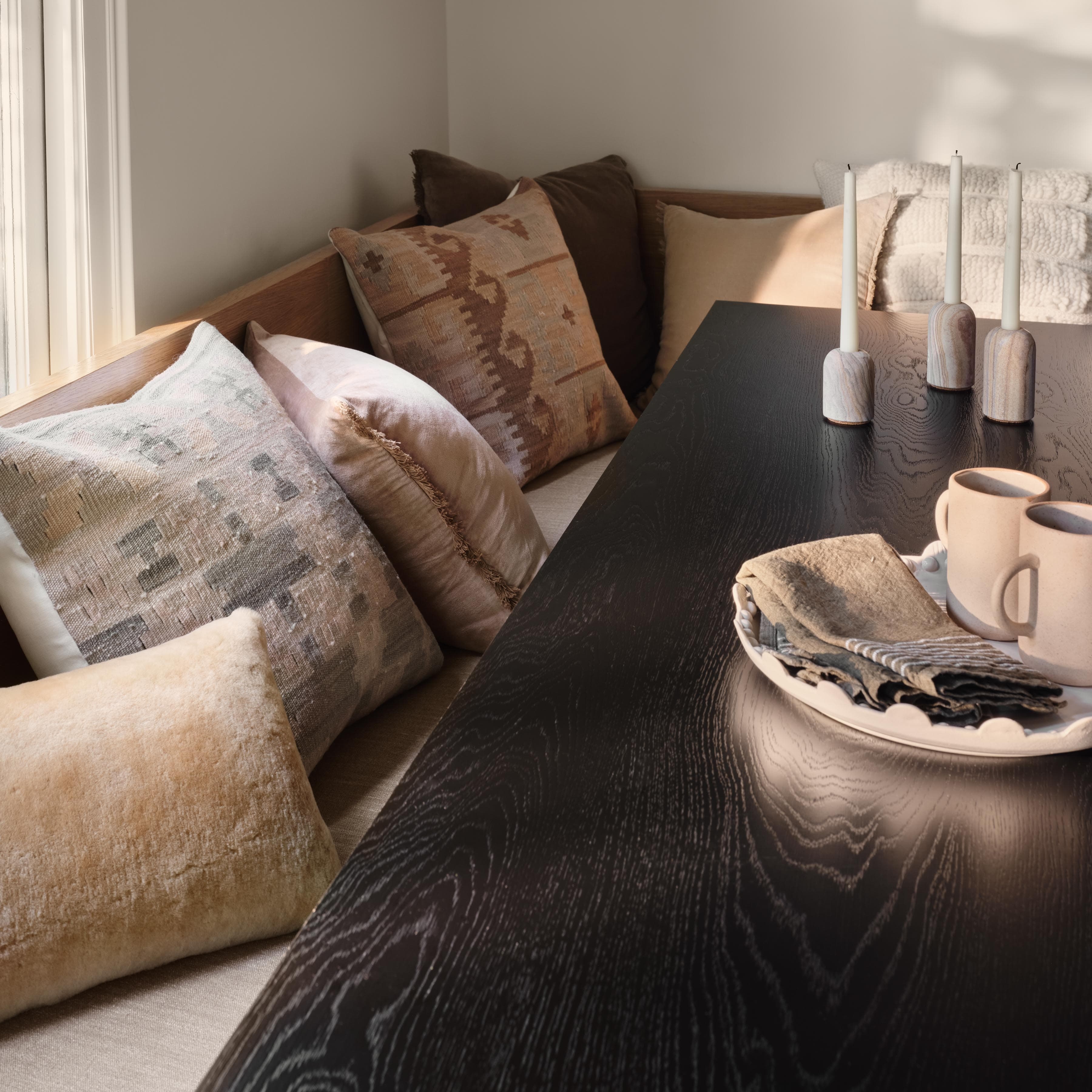 The Citizenry Sheepskin Lumbar Pillow | 12" x 20" | Tan - Image 7