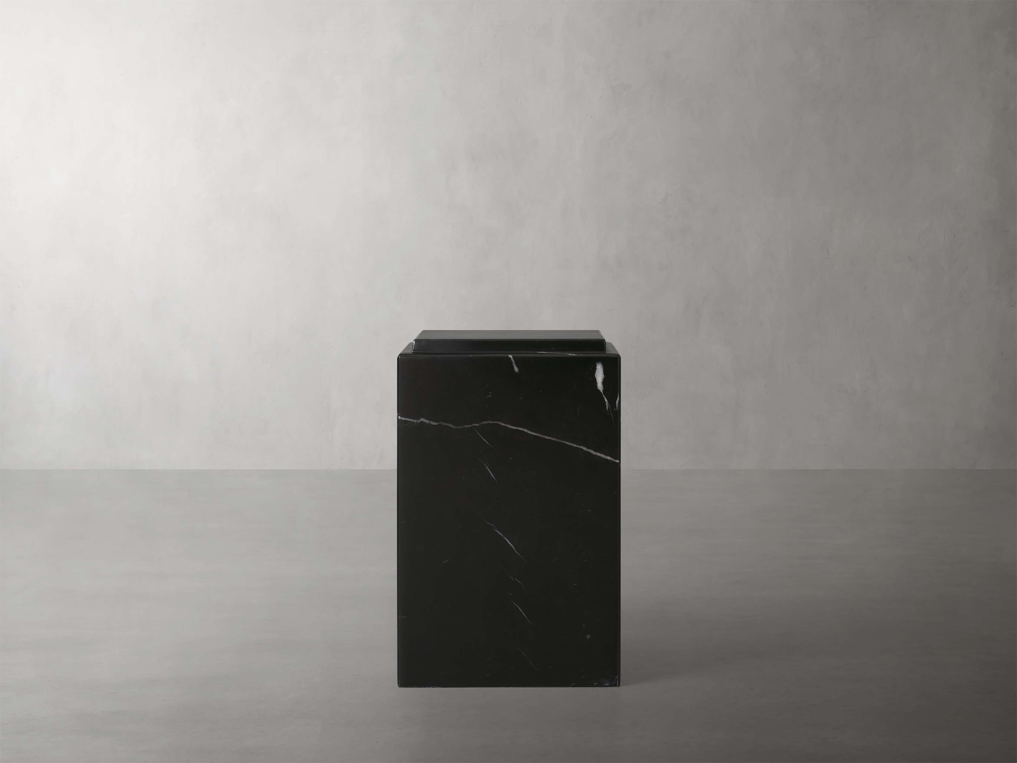 Marmont Pedestal in Stone Black - Image 0